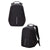Unisex Zipper School Bag Backpack Canvas Black / Gray